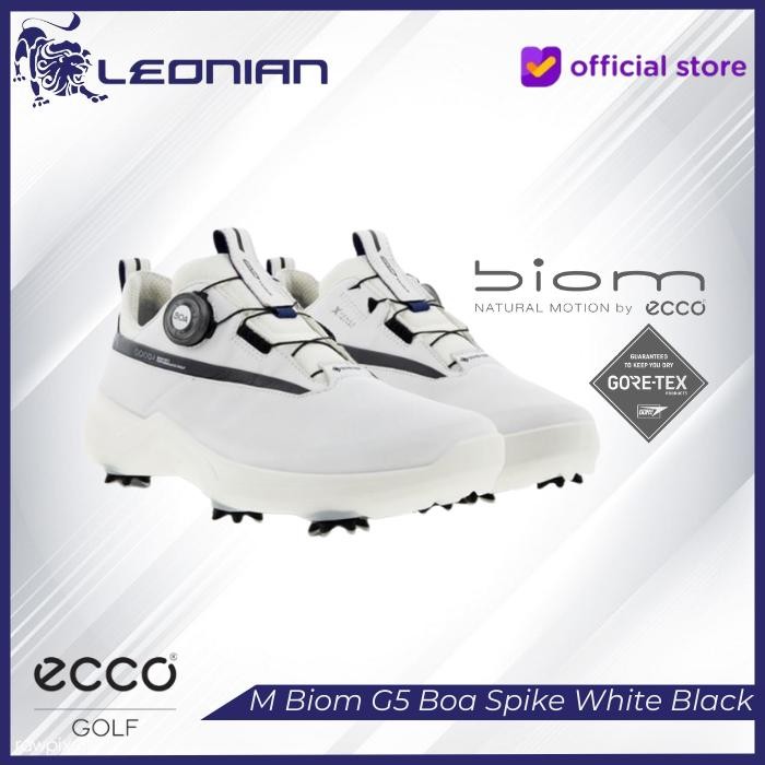 TERLARIS Ecco M Golf Biom G5 Boa Spike White/Black - Golf Shoes