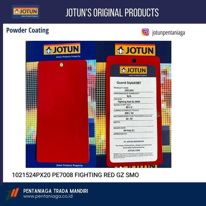 Powder Coating Jotun 1021524PX20 PE7008 FIGHTING RED GZ SMO