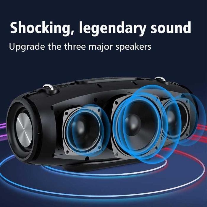 ZEALOT Portable Bluetooth Speaker Outdoor Waterproof - S67 [Hitam] Berkualitas Terbaik