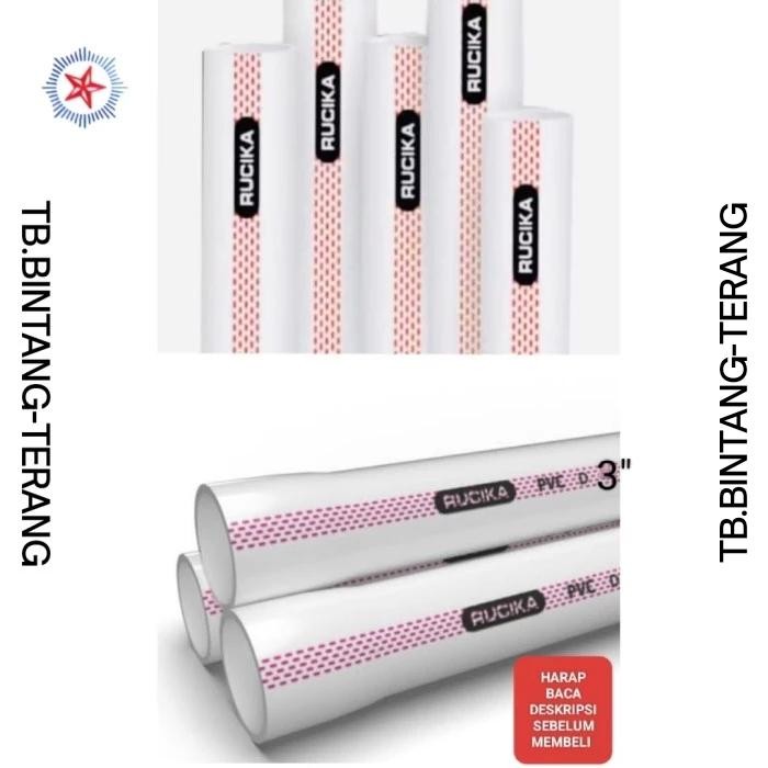 Asli..! Pipa Pvc Paralon Pralon Rucika D 3 Inch 3" Eceran