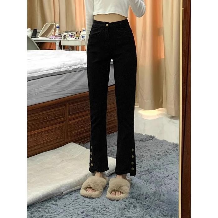 NEW COD LULU JEANS NEW HW SKINNY JEANS HITAM/ HIGH WAIST S -XL CELANA JEANS PREMIUM