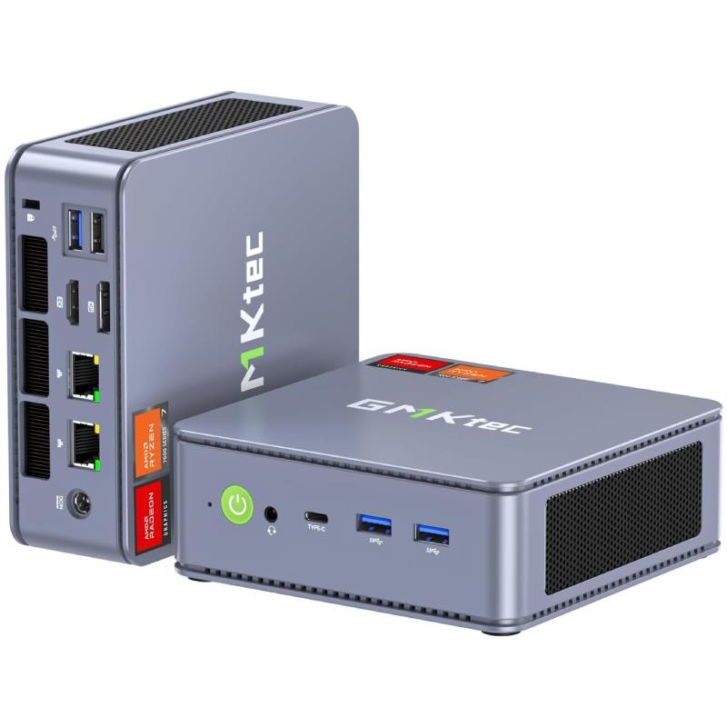 2025 GMKtec K6 Mini PC AMD R7-7840HS 8C/16T 16GB DDR5 512GB PCIe 4.0 SSD Mini Desktop Computer Windo