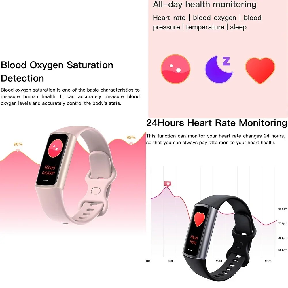 Men Women Smart Bracelet Band Activity Bracelet Pedometer Watch Blood Pressure Women'S Smartwatch