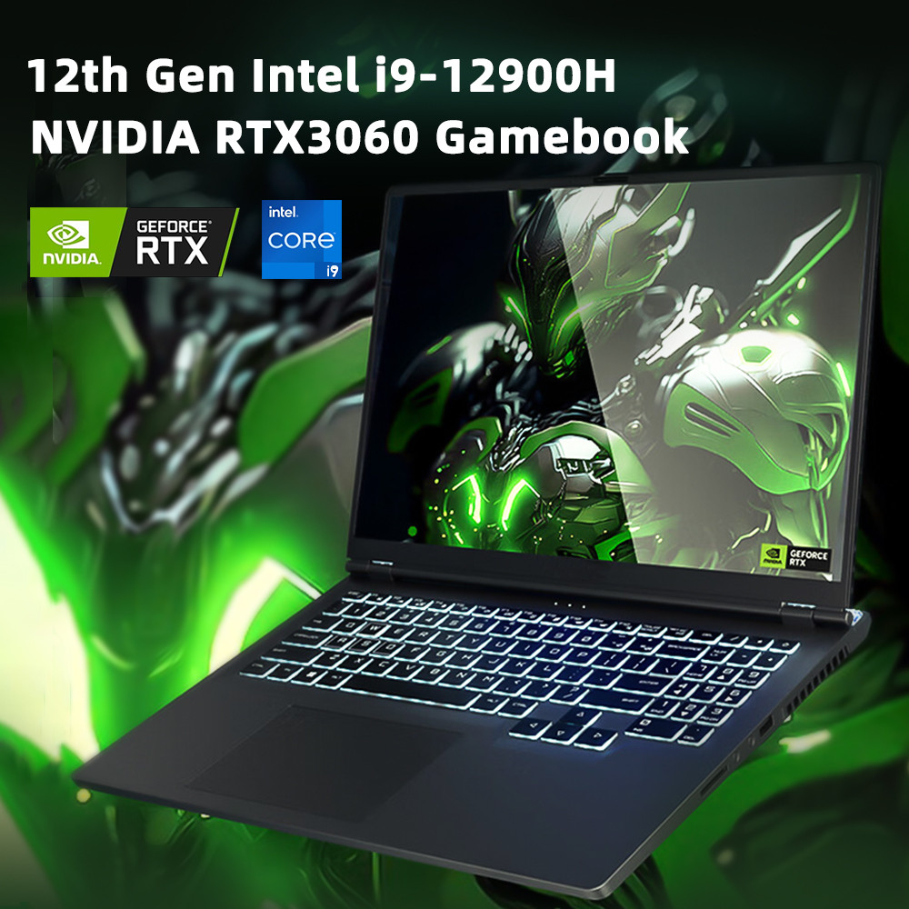 TOPTON Gaming Laptop Intel i9 12900H i7-12700H NVIDIA GeForce RTX 3060 GDDR6 6GB GPU 16" FHD 144Hz I