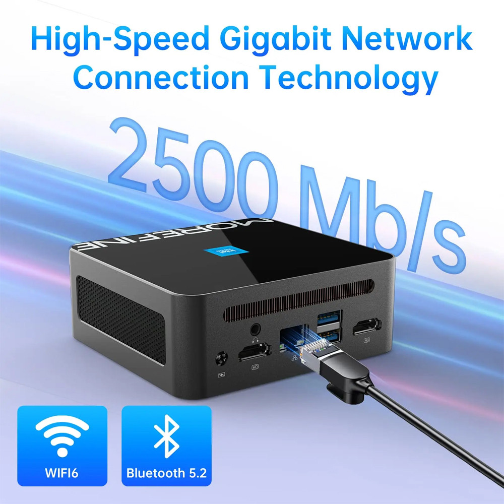 Morefine M9 Pro 13th Gen Intel Core i7 13620H i5 1340P N100 NVMe Pokect Mini PC WIFI6 Windows11 M8 N