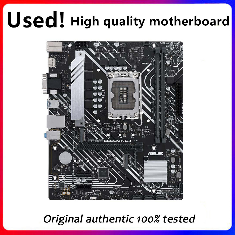 Used For Asus PRIME B660M-K D4 Original Desktop B660 Motherboard DDR4 LGA 1700 Support 12400F 12400 