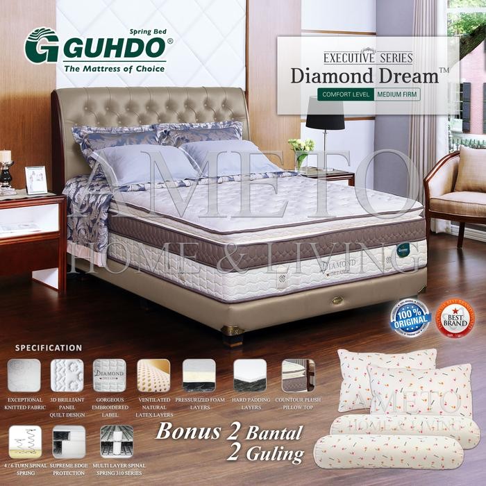 Paket Diamond Dream Latex 180X200 Set - Spring Bed Guhdo
