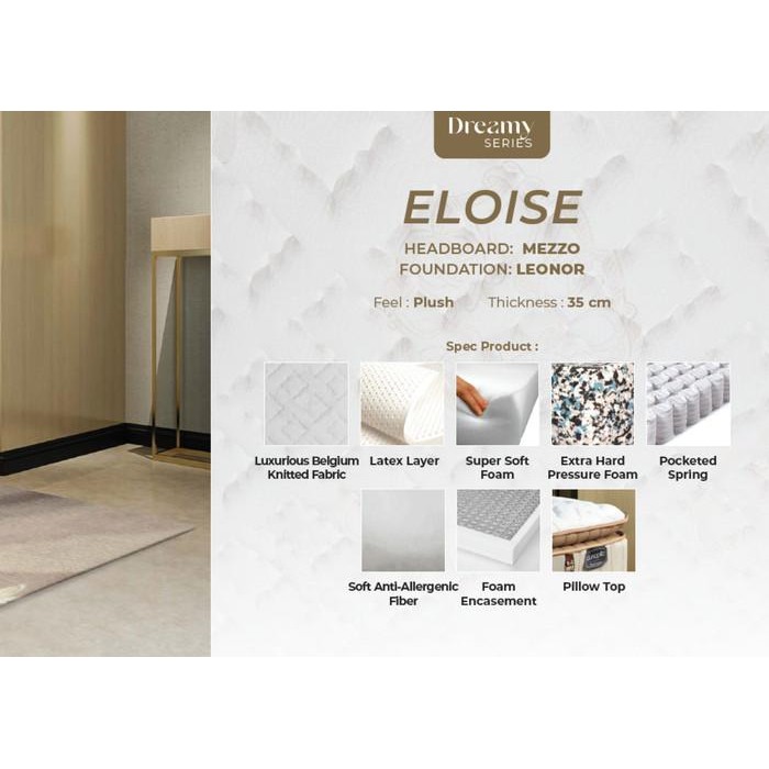 Dunlopillo Eloise (Hanya Kasur)/Matrass/Mattress/Springbed Latex (Soft)