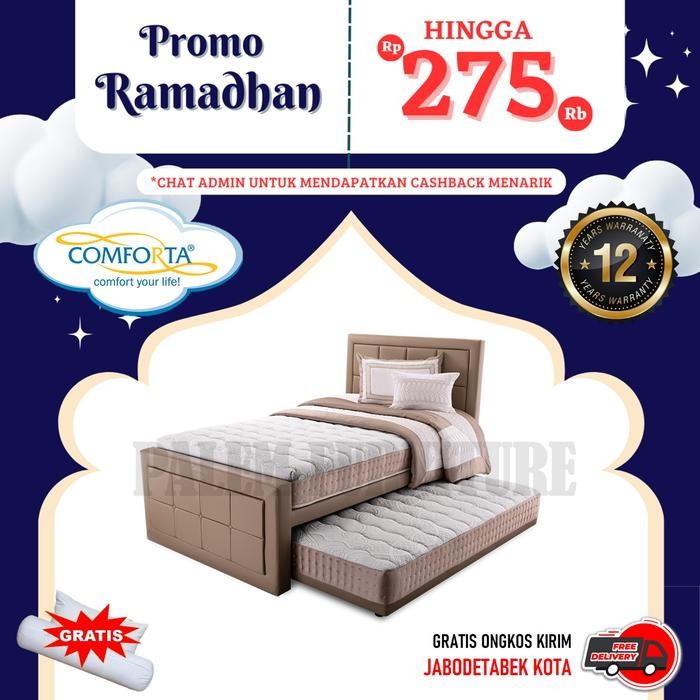 Kasur Springbed 3In1 Comfort Duo 120 Comforta Full Set