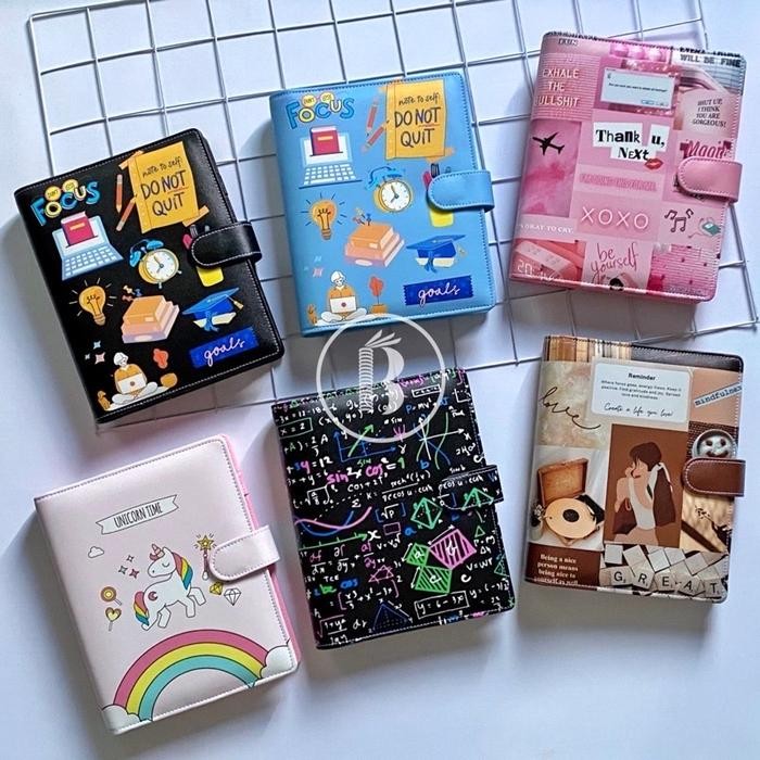 

BEST SELLER Binder READY Aesthetic Quotes Unicorn Rainbow Printing A5 B5 26 holes