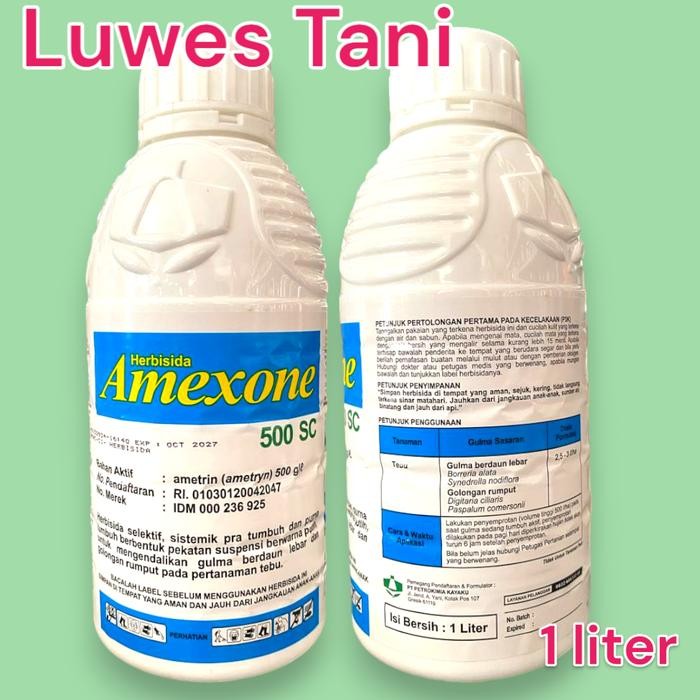 Amexone 500 Amexone Sc 1 Liter Herbisida Sistemik Selektif Pra Tumbuh