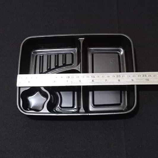 MIKA BENTO 4 SEKAT, KOTAK NASI MIKA, TRAY BENTO KOTAK NASI KODE 377