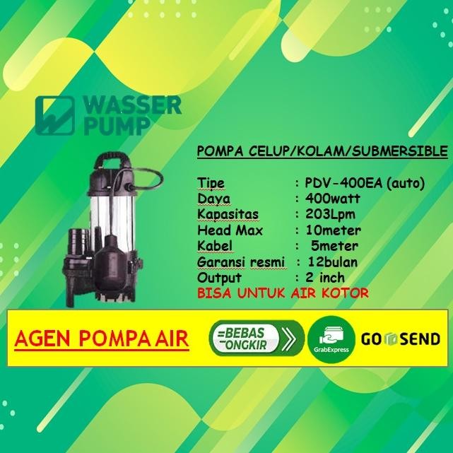 Spesial Pompa Celup Air Kotor Wasser Pdv-400Ea / Pompa Air Kotor Pdv-400Ea