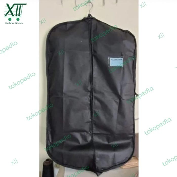 Kantong Lipat PREMiUM Cover Kain Pelindung Jas Kemeja Jaket Hitam