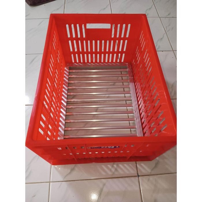 Merri.Mart1 Keranjang + Alat Sortir Ikan Lele Alumunium Bak Sortir Lele Konsumsi