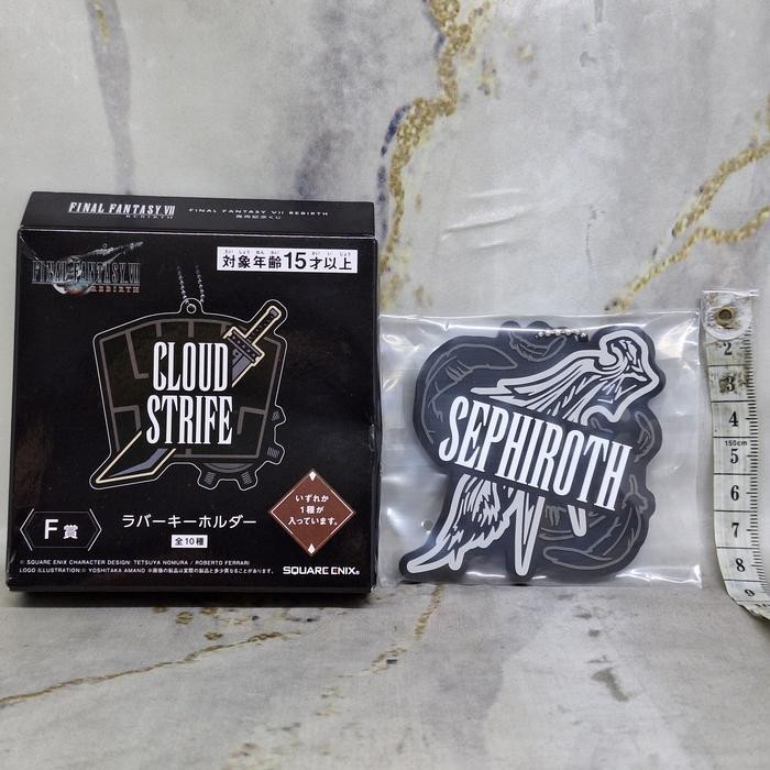 Final Fantasy 7 Rebirth Sephiroth Ff Vii Rubber Keychain Gantungan Kunci Karet Ichiban Kuji F Prize