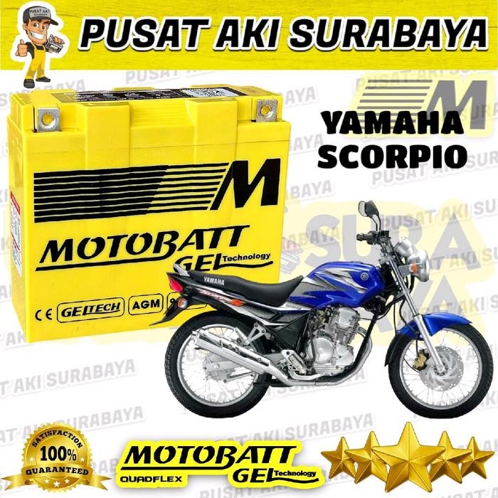 ACCU MOTOR SCORPIO MOTOBATT MTX7D AKI GEL SIAP PAKAI UNTUK SEPEDA MOTOR YAMAHA NOUVO SPORT 200 CC