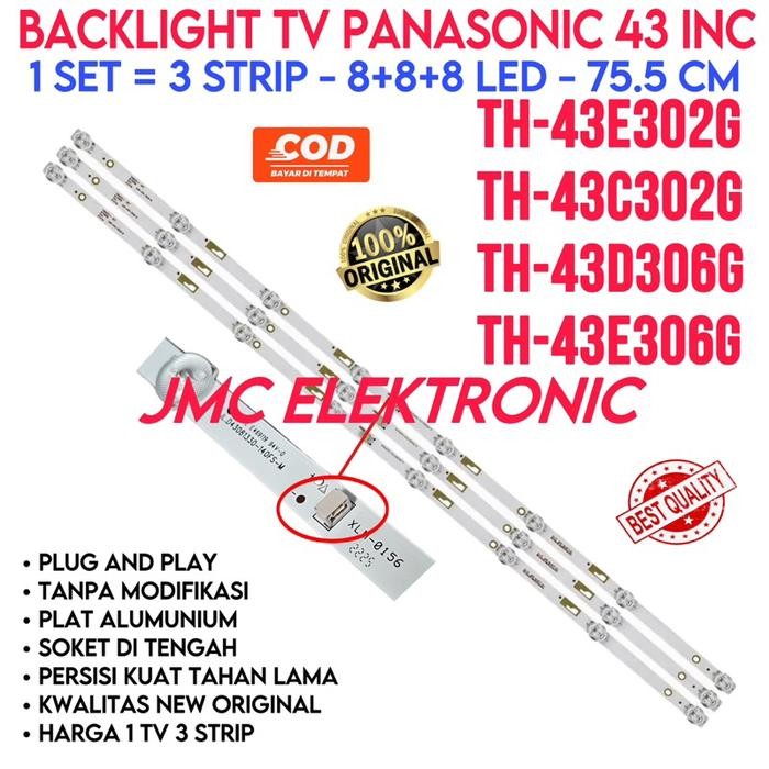 Terlaris BACKLIGHT TV LED PANASONIC 43 INC TH 43E306G 43E302G 43C302G 43D306G 43E306G 43C302 43E302G