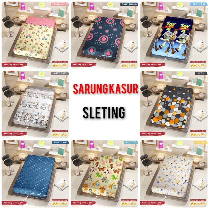 Sarung Kasur Monalisa Single 120x200x20 cm Sarung Kasur Sleting