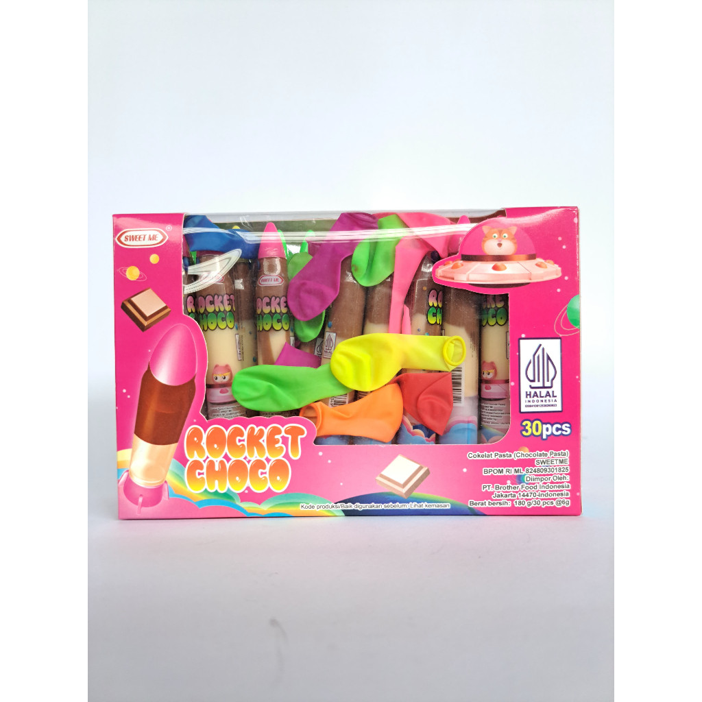 

rocket choco ranjani jeli candy permen coklat 30pcs