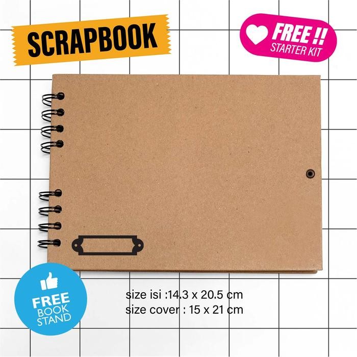 

Scrapbook / buku tulis / album foto / notebook / buku gambar A5 14.3x