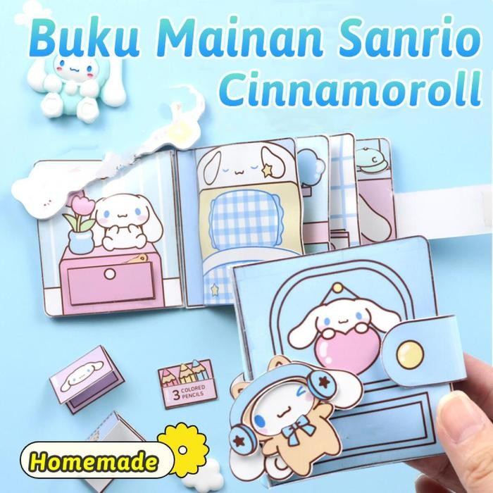 

Sanrio Kulomi Melody cinnamoroll Bubble Sticker buku paper doll DOUDOU Quiet Book murah Tidak perlu