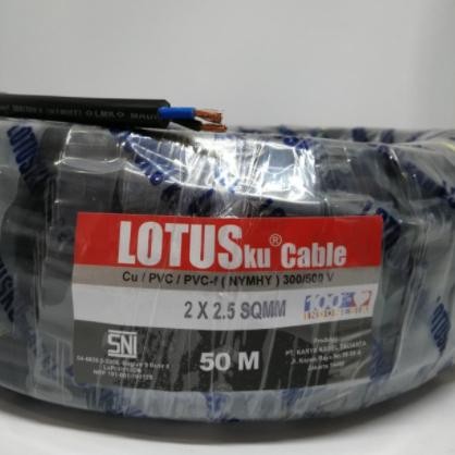 Kabel Listrik Serabut NYMHY 2x2,5 2x2.5 2x2,5mm Lotusku @50meter