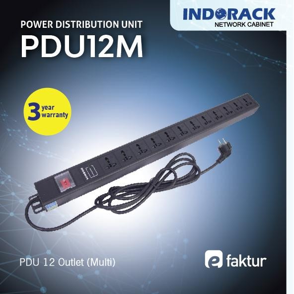 INDORACK PDU12M - PDU 12 OUTLET MULTI SOCKET