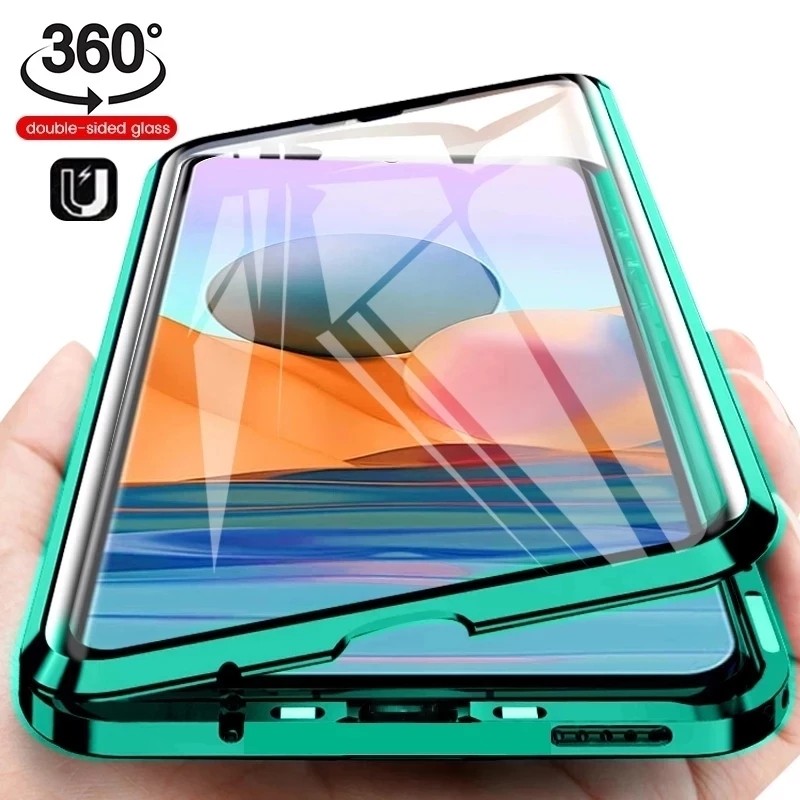 Metal Magnetic Case For Samsung A53 A52 S A54 A36 A16 A55 Double-Sided Glass Bumper Cover S22 S21 S2