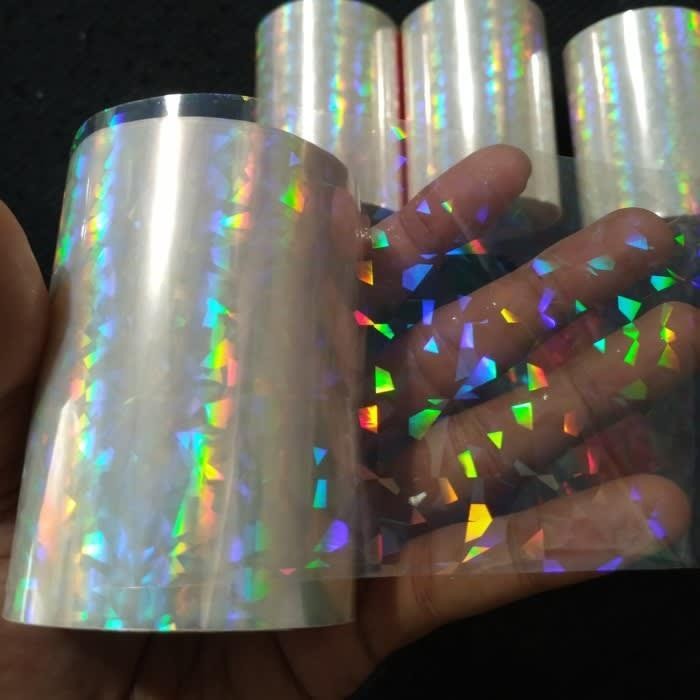 hot stamping foil hologram transparan meteran lilgbi 9565jw