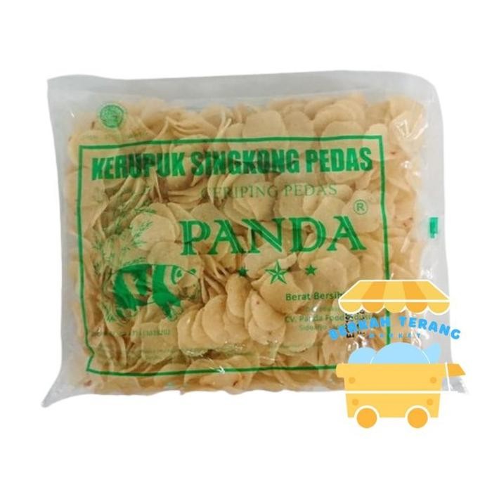 

New PANDA Kerupuk Singkong Pedas 500gr Ceriping Pedas Mentah