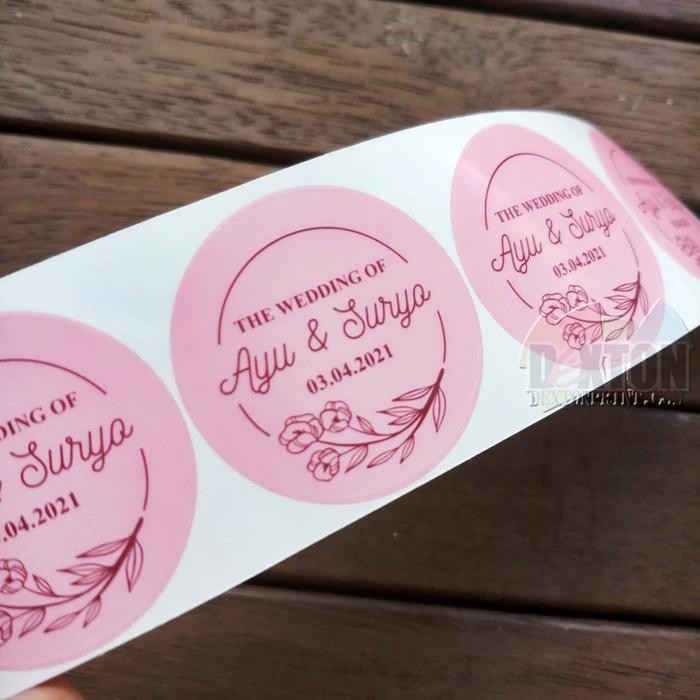 Sticker Stiker Label Bulat Ucapan Terimakasih Pernikahan Souvenir 9339 #Gratisongkir