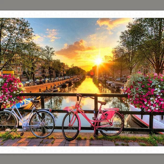 Ready Stock Pintoo Puzzle 1000 H1770 Beautiful Sunrise Over Amsterdam Packing Aman