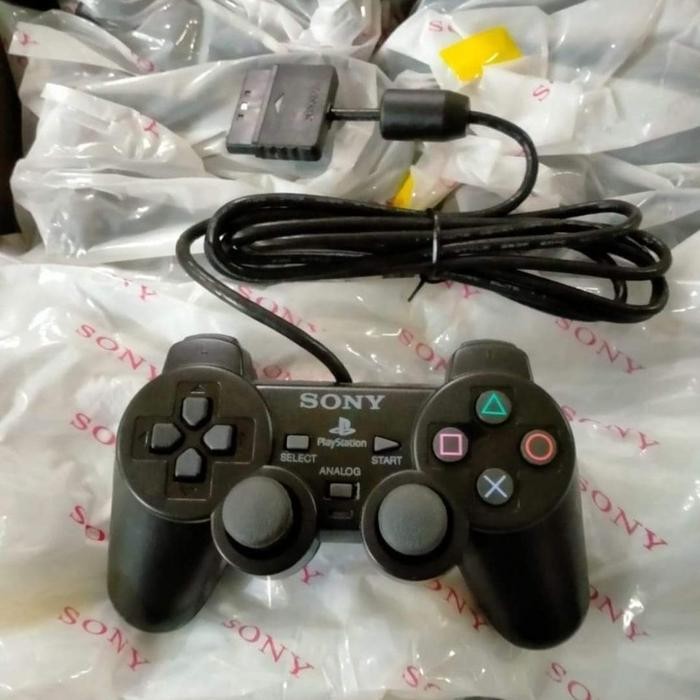 STIK PS2 ORI ORIGINAL SONY HITAM PLAYSTATION 2 PAKING SONY