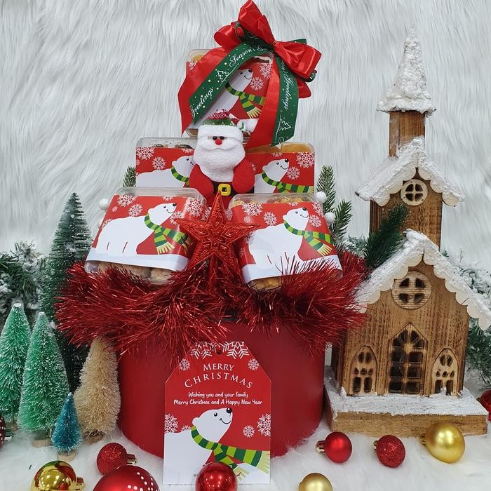 

Paket dekorasi hampers natal christmas parcel hadiah kue kering 17