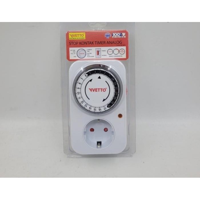 VETTO TIMER ANALOG - STOP KONTAK TIMER LISTRIK MANUAL ANALOG 24 JAM