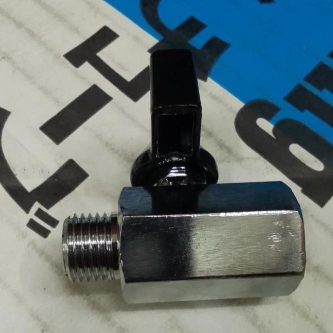 MINI BALL VALVE STAINLESS 1/4"DRAT DALAM M-F LUAR