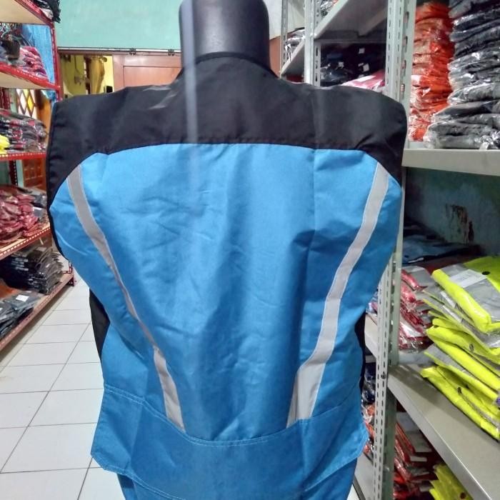 Expert ROMPI SAFETY BIRU MUDA TOSKA LANGIT FREE LOGO K3 BENDERA FULL TASLAN