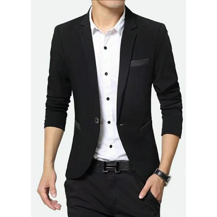 (Expert) JAS HITAM REMAJA-JAS BLAZER PRIA-JAS PRIA SLIMFIT-JAS KASUAL PRIA BARU