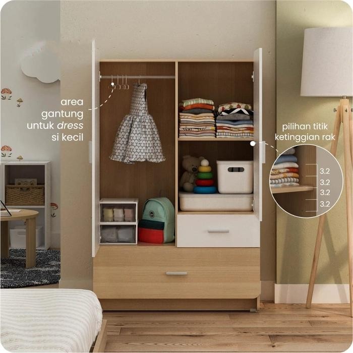 ASLI LEMARI ANAK BA LOCKER LEMARI APMEN LEMARI KOS LEMARI PAKAIAN ANAK MINIMALIS LEMARI BAJU TERBARU