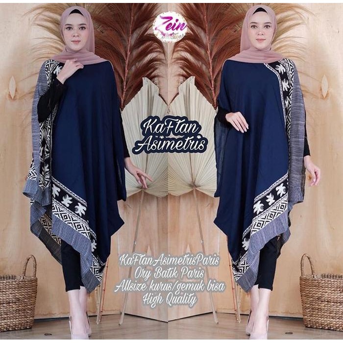 Kaftan Batik Asimetris Pesta model B