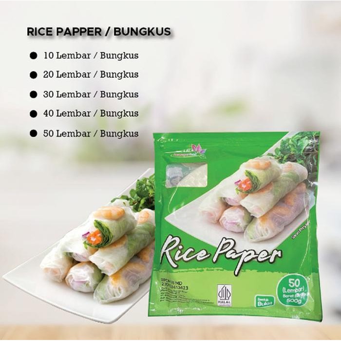 

Rice Paper Kulit Lumpia Bulat 50 Lembar Java Super Food