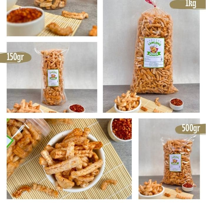 

Kerupuk Lamlong Beukah 500Grm Gurilem Camilan Pedas Food Snack snackparty pack Tapioka Cemilan
