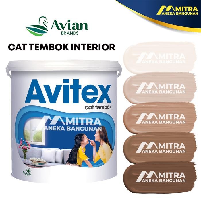 CAT TEMBOK AVITEX INTERIOR 5 KG / AVIAN COKLAT MOCCA N4
