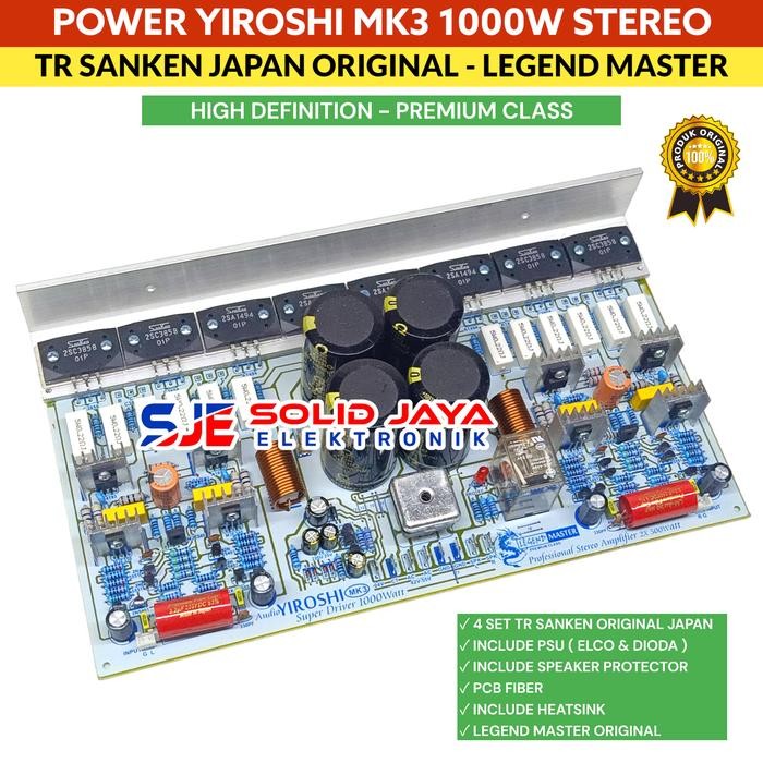 Kit Power Yiroshi Mk3 1000W Stereo Amplifier Plus Psu Protekto Speaker Protector Protek Tr Sanken