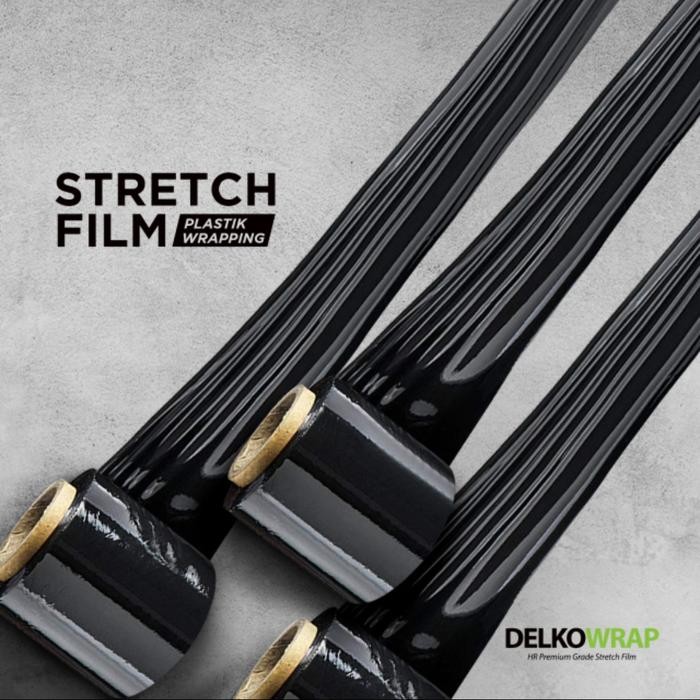 Stretch Film Delkowrap-Plastik Wrapping-Hitam-Biru-Merah-50Cmx250M