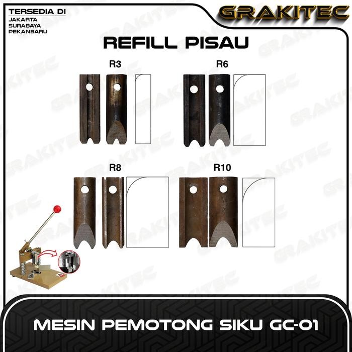 

AT Refill Pisau Mesin Potong Siku Round Corner GC 01