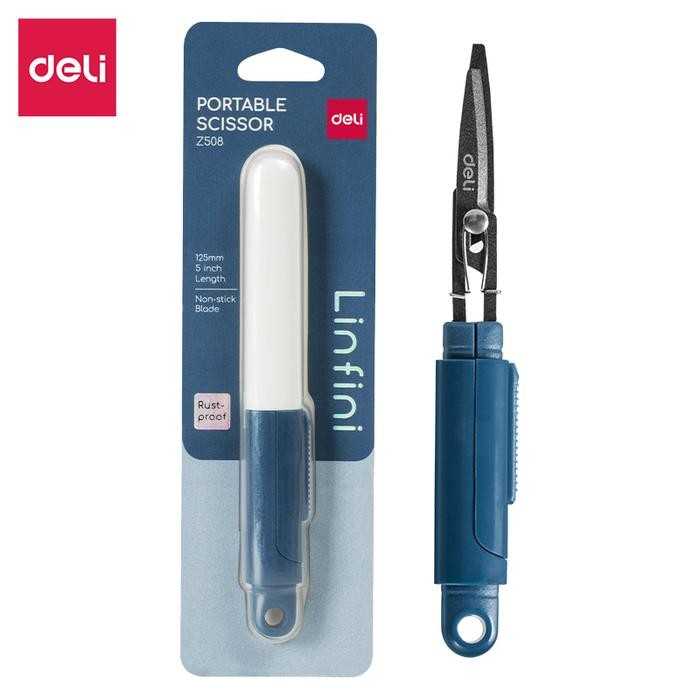 

AT Deli Gunting Portable / Portable Scissor Dual Fungsi EZ508 Alat Alat Pemotong