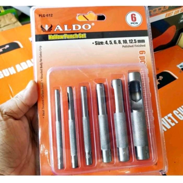 

AT Alat Plong Kulit Hollow Punch Alat Pembuat Lubang Set 6Pcs