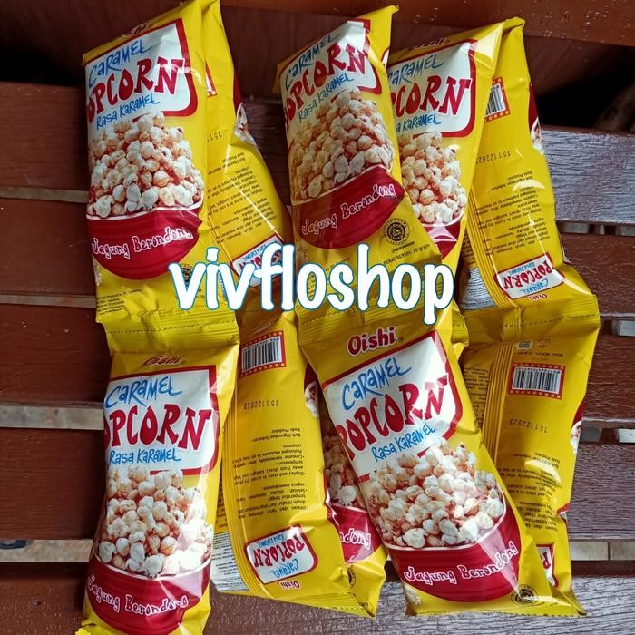 

Oishi Popcorn / Pop Corn Oishi Karamel (Kemasan Mini) Isi 10